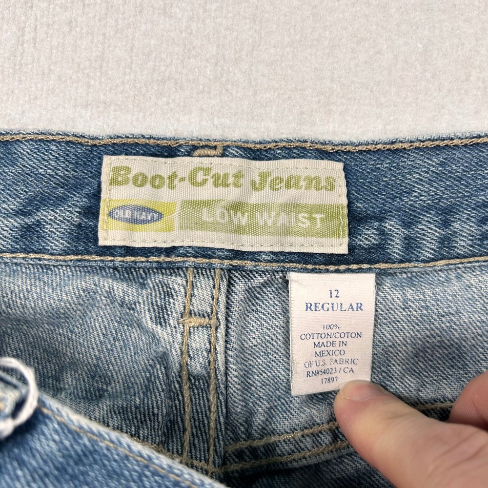 Vintage Old Navy Jeans Womens 12 Regular Bootcut Low Waist Cowboy Western Y2K - Picture 5 of 11